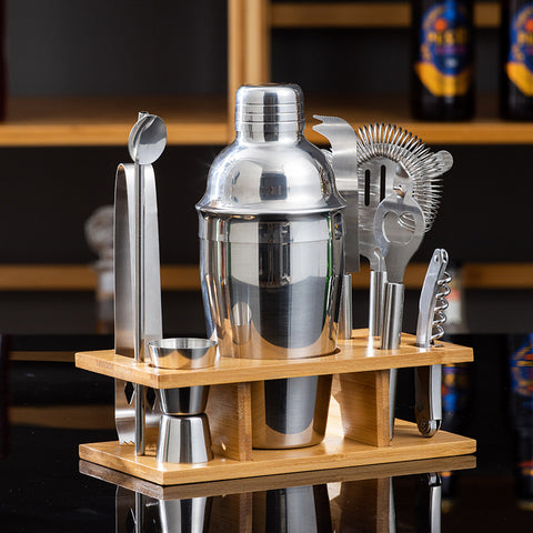 Cocktail Drink Kit With Stainless Steel Tools Stand