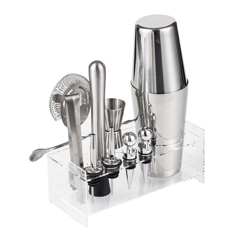 Stainless Steel Cocktail Maker Set With Stand