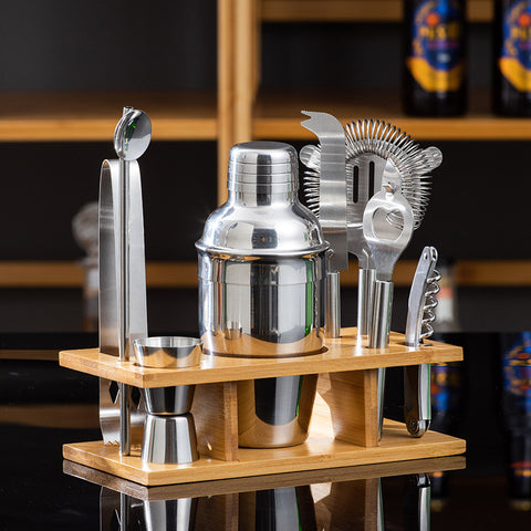 Cocktail Drink Kit With Stainless Steel Tools Stand
