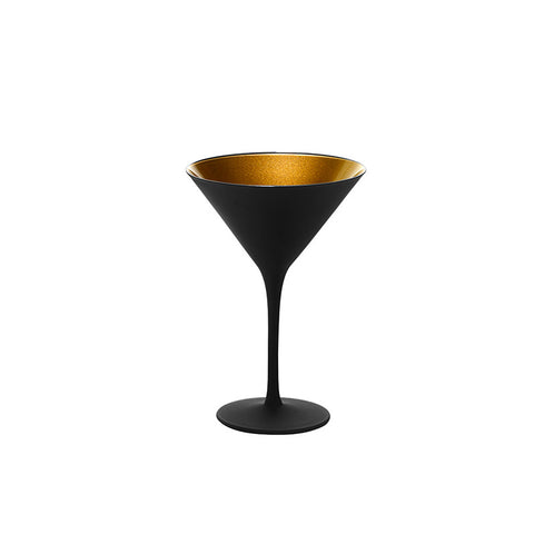 Premium Black & Gold Martini Glass