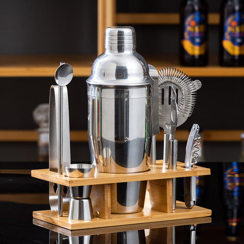 Cocktail Drink Kit With Stainless Steel Tools Stand