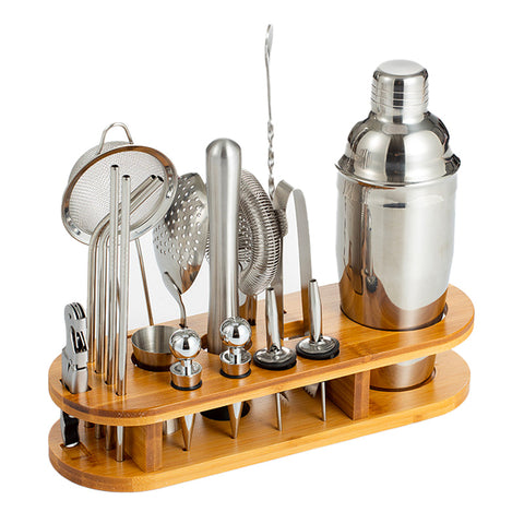 Professional Bartender Shaker Set With Stand