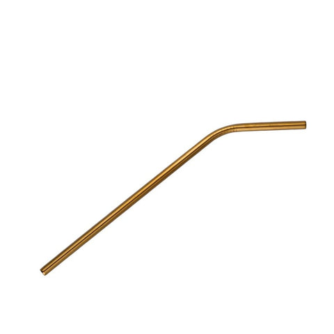 Reusable Gold Angled Cocktail Straws