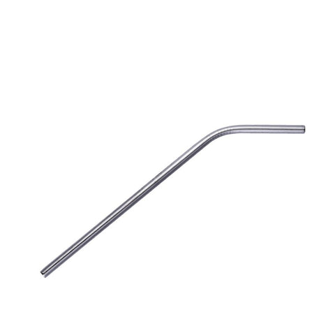 Reusable Silver Angled Cocktail Straws